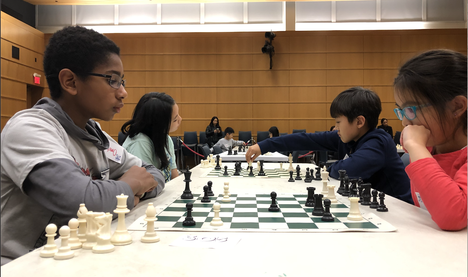 Kids Playing A Chess Tournament